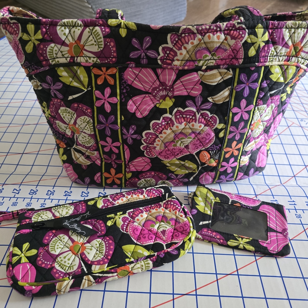 VERA BRADLEY Floral Quilted Bag Set